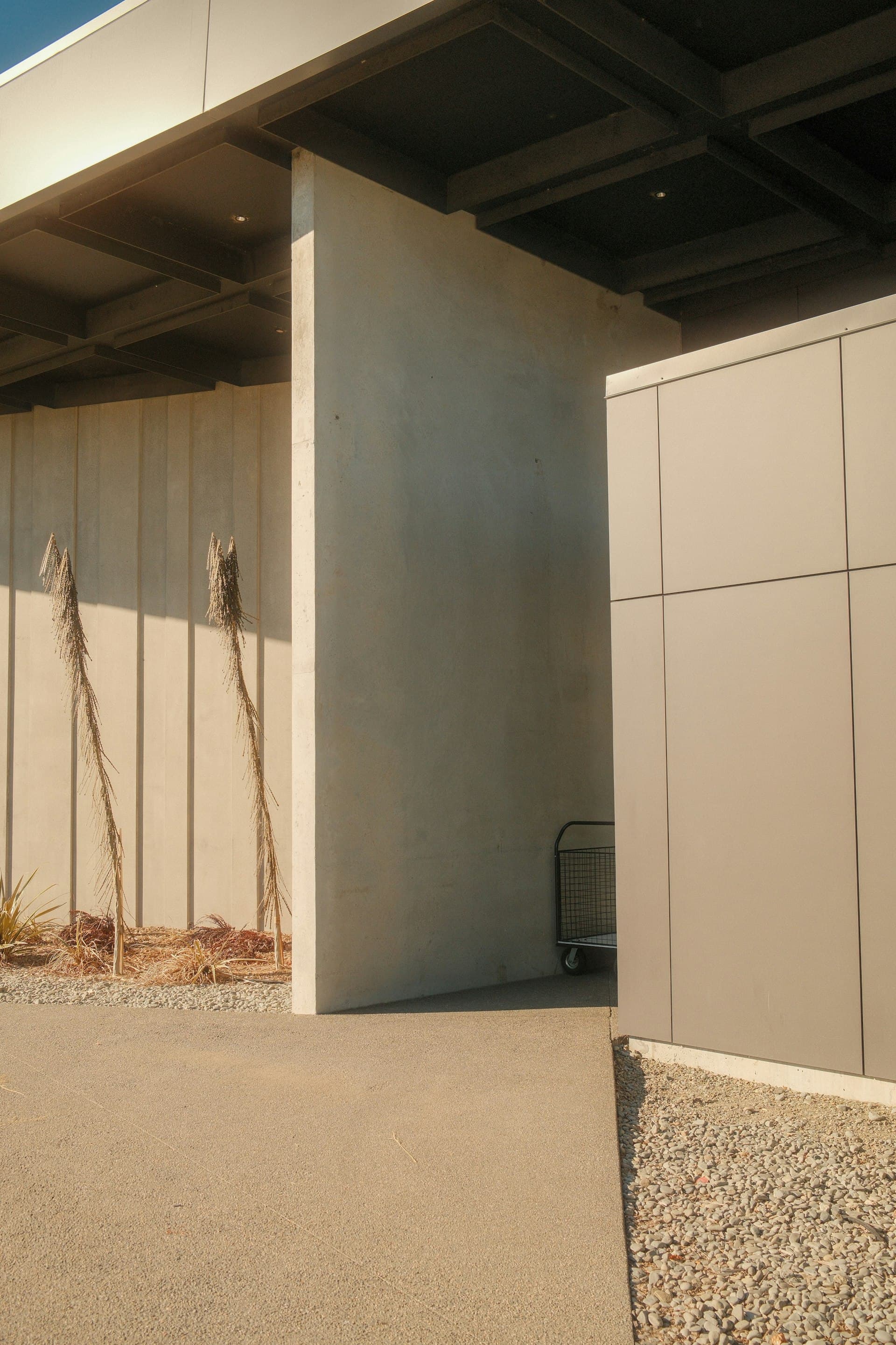 Modern luxury home with clean architectural lines